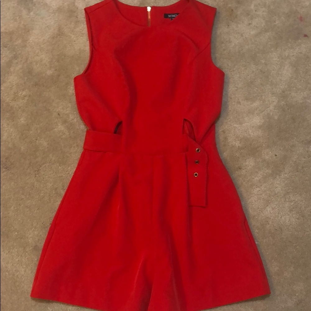 Xoxo Fiery Red Romper